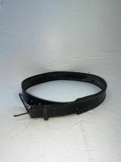 New Black Genuine Leather Weaved 28” Belt #4591 JJ-108