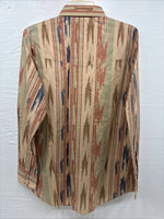 New Men’s ELY Cattleman Multicolor Camo Long Sleeve Pearl Snap 16 Large T-55