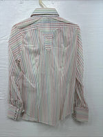 New Kids Rockmount Multicolor Stripe Long Sleeve Pearl Snap Size 32 CC-109