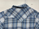 New Girls Cumberland Blue Plaid Long Sleeve Pearl Snap Size 1 YY-1