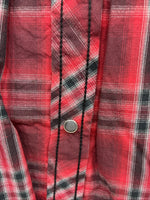 New Men’s ELY 1878 Red Plaid Long Sleeve Pearl Snap XL M-53