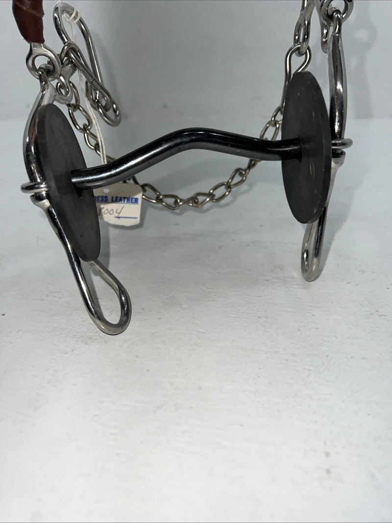 New Congress Leather Mullen Bit With Noseband #48004 U-16