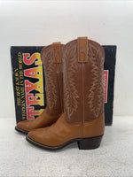 New Men’s Brown Texas Brand Cowboy Boots. 5214 7.5 7 1/2 D. 3-155