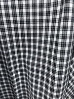 New Men’s White Horse  Black White Plaid Long Sleeve Pearl Snap XL H-80