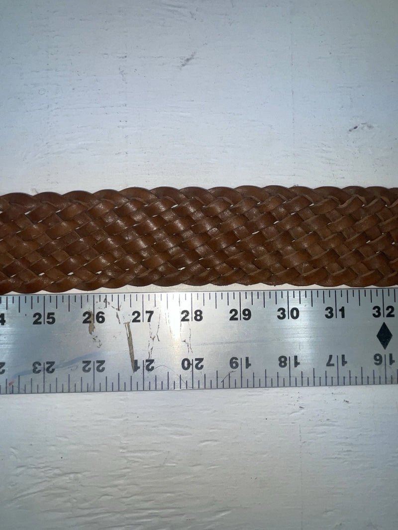 New Brown Genuine Leather Braided S Belt #8840 NN-95 