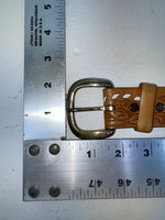 New Brown Genuine Leather Tooled 32” Belt #1442B Z-62