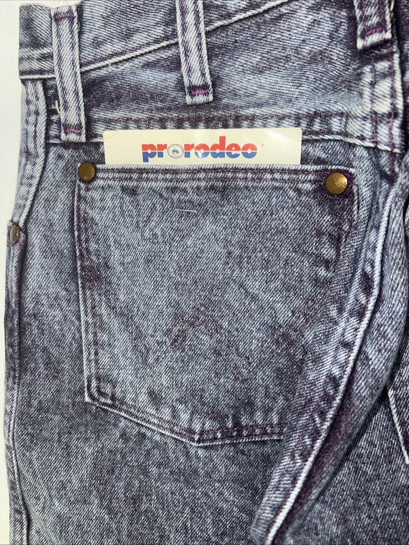 New Women’s Purple Wrangler Cowboy Cut Pro Rodeo Denim Jeans. 5x36 O-8