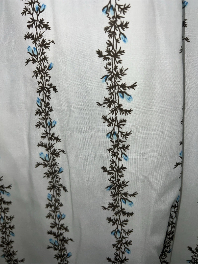 New Men’s White Floral White House Pearl Snap Long Sleeve Shirt. XXL G-67