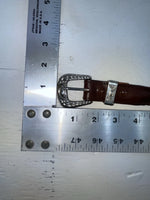 New Brown Genuine Leather Braided Rope 28” Belt #02/4703 JJ-153