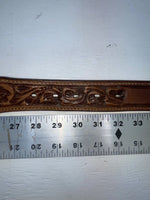 New Brown Genuine Leather Tex Tan Tooled 30” Belt #1638B JJ-160