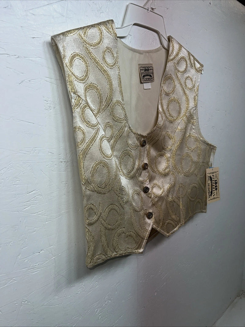 New Women’s 1849 Authentic Ranchwear Gold Show Vest XXL #3165 WW-38