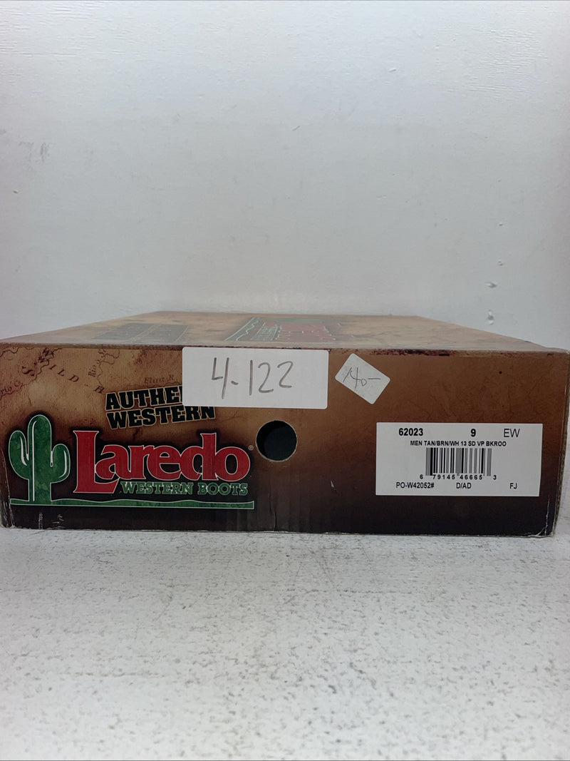 New Men’s Brown Laredo Cowboy Boots. 62023 9 E W. 4-122