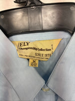 New Women’s ELY Champion Blue Long Sleeve Pearl Snap Medium KK-39