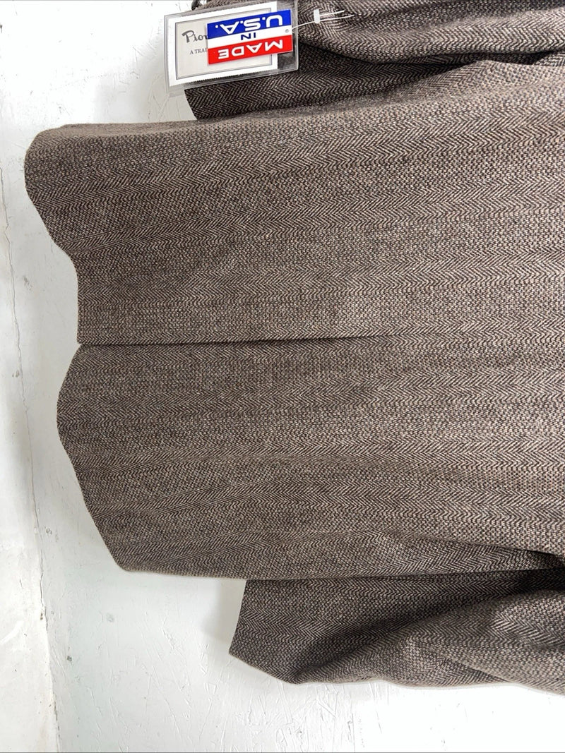 New Men’s Pioneer Wear Brown Suit Jacket 46L #12580 HH-605