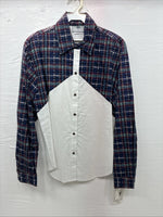 New Men’s Cowboy Threads White Multiple Color Long Sleeve Button Up Medium K-21