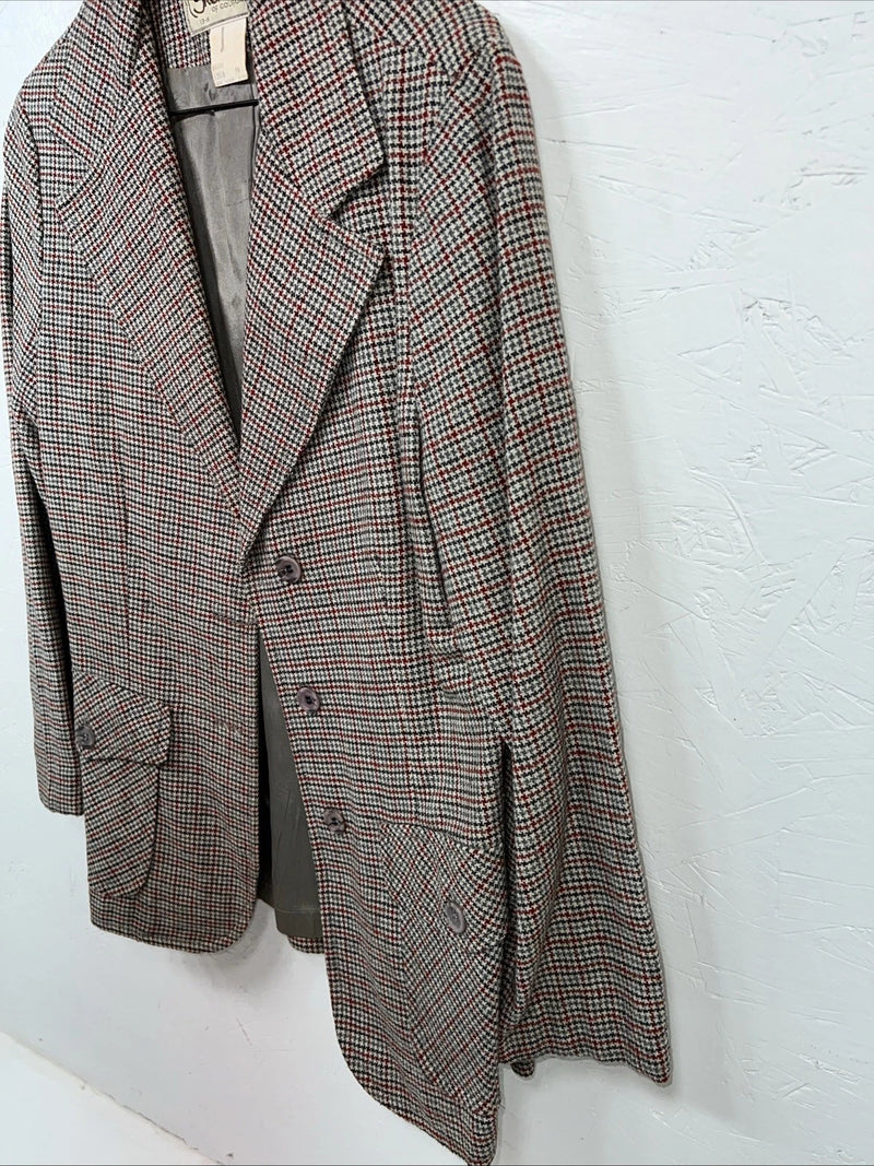 New Womens Red Plaid Bronson Work Blazer 13/14 #4400 UU-12