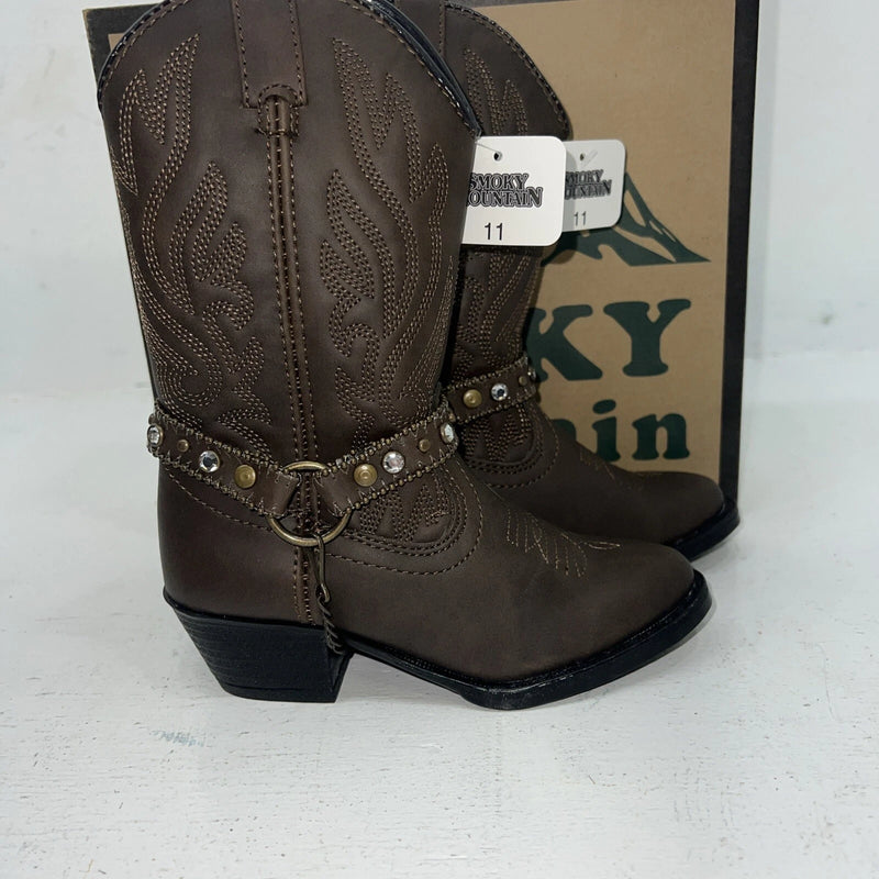 New Children’s Brown Smoky Mountain Cowboy Boots. 1177C 11. 24-93