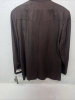 New Men’s Circle S Brown Suit Jacket 48L #1929 S-608