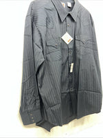 New Men’s Black ELY cattleman Pearl Snap Long Sleeve Shirt. 18.5x36 2XL G-74
