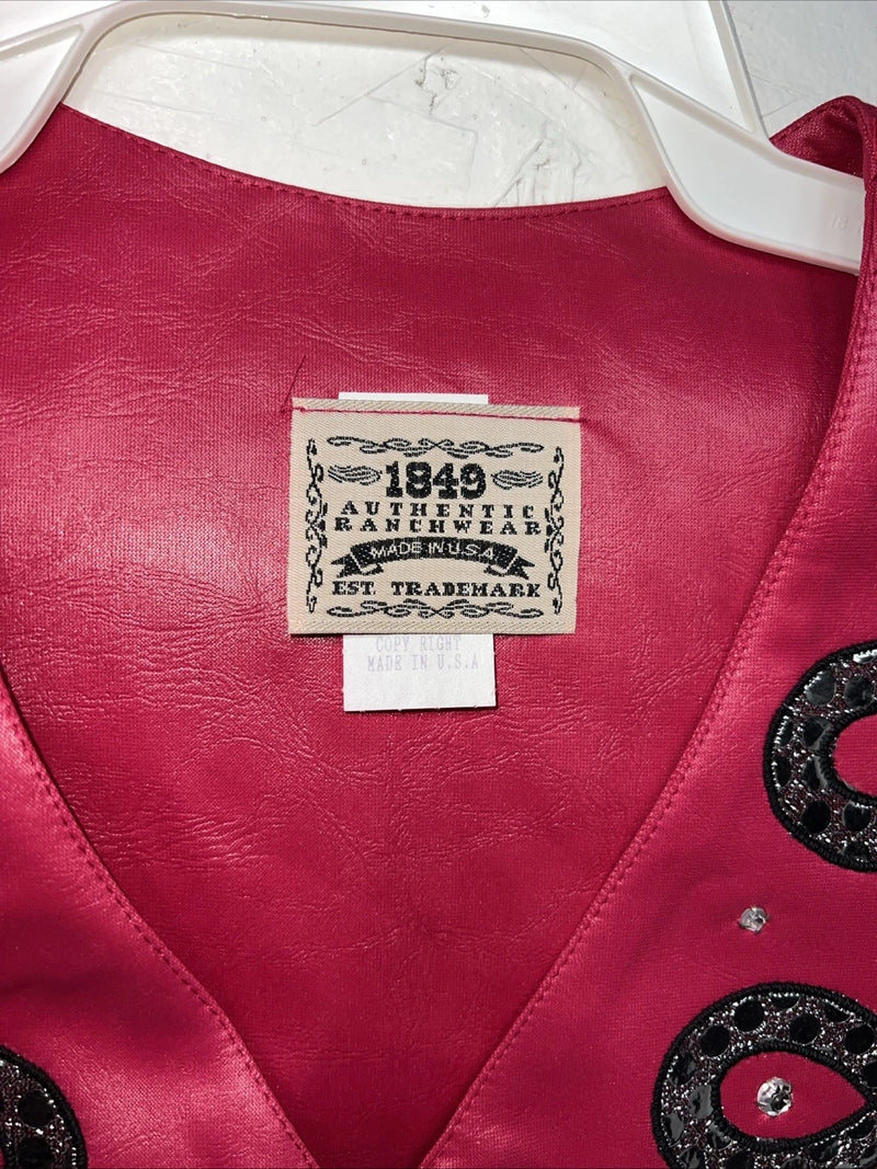 New Women’s Pink 1849 Authentic Ranchwear Western Show Vest XL WW-69