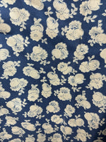 New Men’s Stockman Blue Brown Designed Long Sleeve Pearl Snap 15.5 Medium V-2