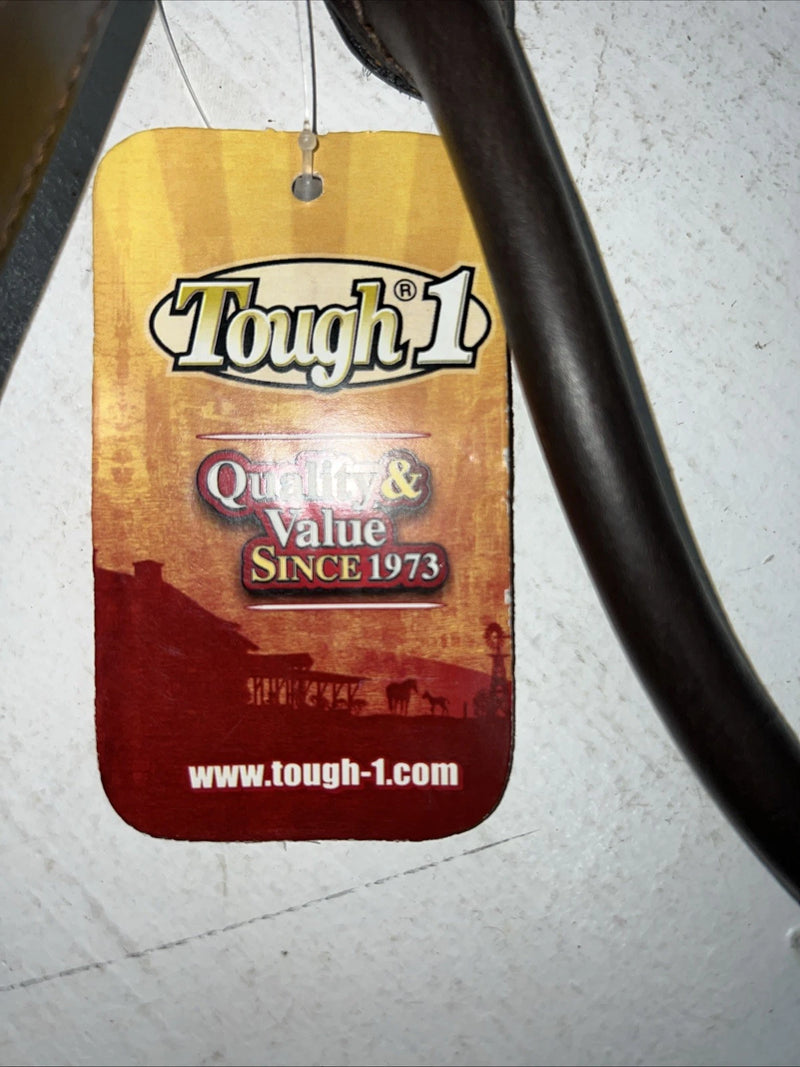 New Tough 1 Genuine Leather Brown Track Horse Halter #44-2046 W-49