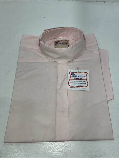 New Women’s Pink Star Rider Short Sleeve English Riding Shirt. 10 G-49