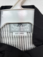 New Women’s Cowboy Threads Black White Long Sleeve Button Up Large TT-10