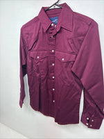 New Kids Wrangler Red Long Sleeve Pearl Snap Size Large LL-24