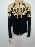 New Women’s 1849 Authentic Ranchwear Black Yellow Western Show Shirt XS WW-13