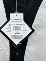 New Women’s Cumberland Black White Short Sleeve Button Up Medium YY-81