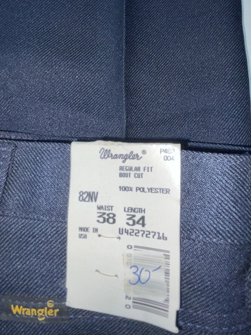 New Vintage Blue Wrangler Polyester Pants #82NV VV-33