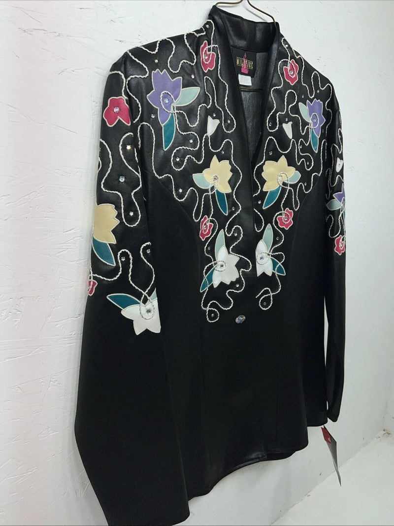 New Women’s Black Wildfire Western Show Jacket XS #77872 G-604