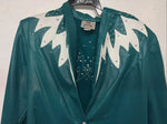 New Women’s Turquoise 1849 Authentic Ranchwear Western Show Jacket L UU-64