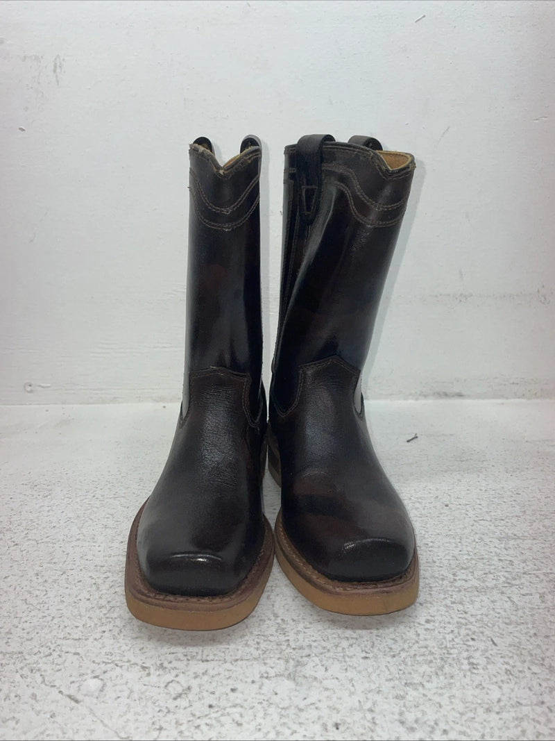 New Kids Brown Texas Brand Cowboy Boots. C 811 12.5 12 1/2 D. 23-46