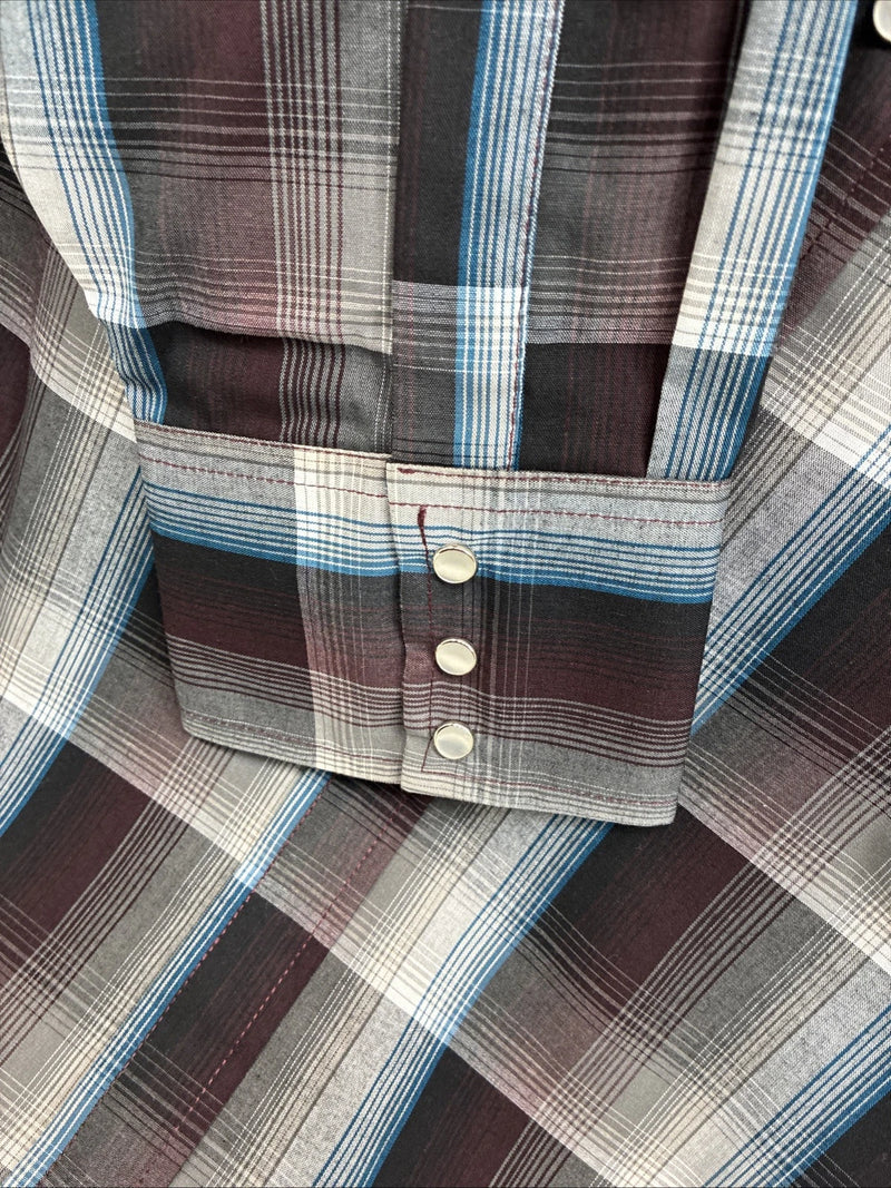 New Men’s ELY Cattleman Multiple Color Flannel Long Sleeve Pearl Snap 4XL E-83