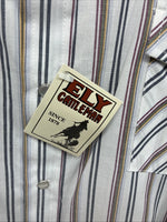 New Men’s ELY Cattleman Striped Long Sleeve Pearl Snap 20.5 X 36 4XL E-98
