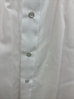New men’s White Horse White Simple Long Sleeve Pearl Snap Medium K-33