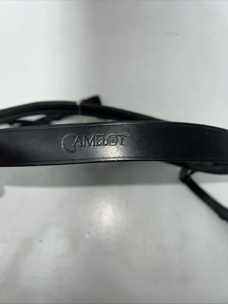 New Camelot Black Event English Full Headstall With Grip Reins #140800 BB-7