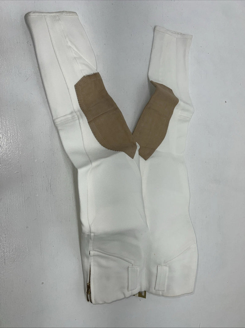 New Children’s White Equi-stretch Prestige No Flare English Breeches. 6 A-160