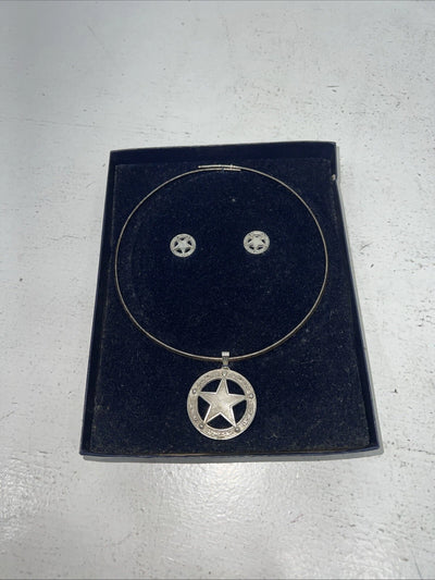 New Women’s Montana Silversmiths Retro Silver Jewelry Set With Star. JS810 A-64