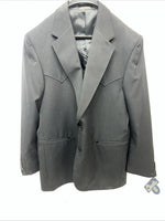 New Men’s Circle S Black Suit Jacket 44R #25832 T-600