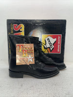 New Men’s Black Lace Up Texas Brand Cowboy Boots. 8850 9 D. 4-91