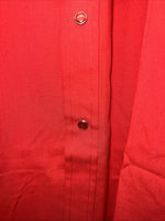 New Mens Red Pearl Snap ELY cattleman Short Sleeve Shirt 17 XL I-44