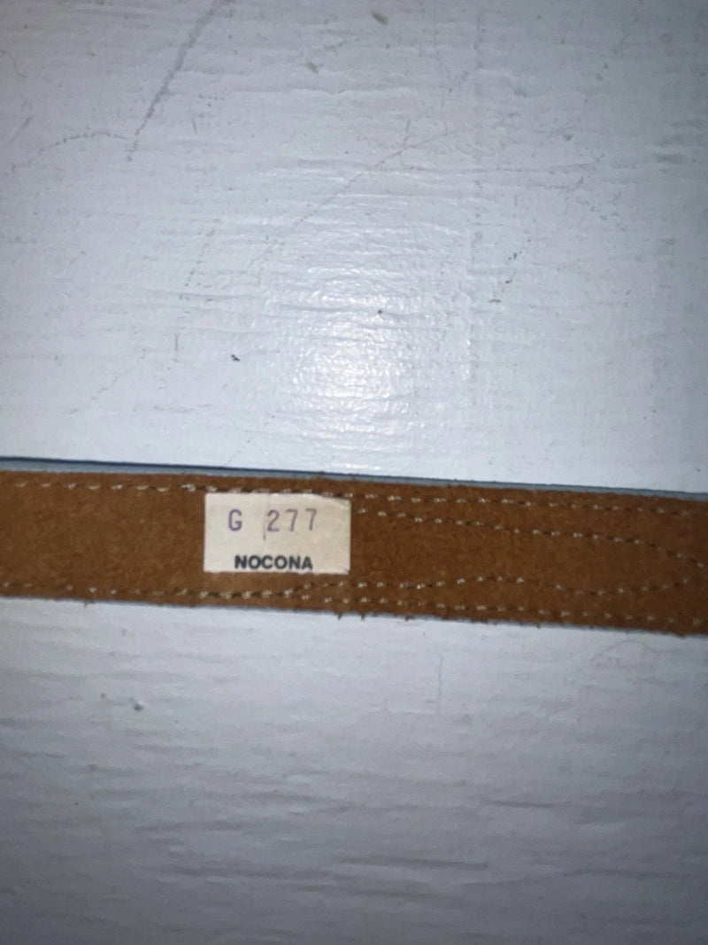 New Blue Genuine Leather Nocona Silver Pendent 34” Belt #277 JJ-89
