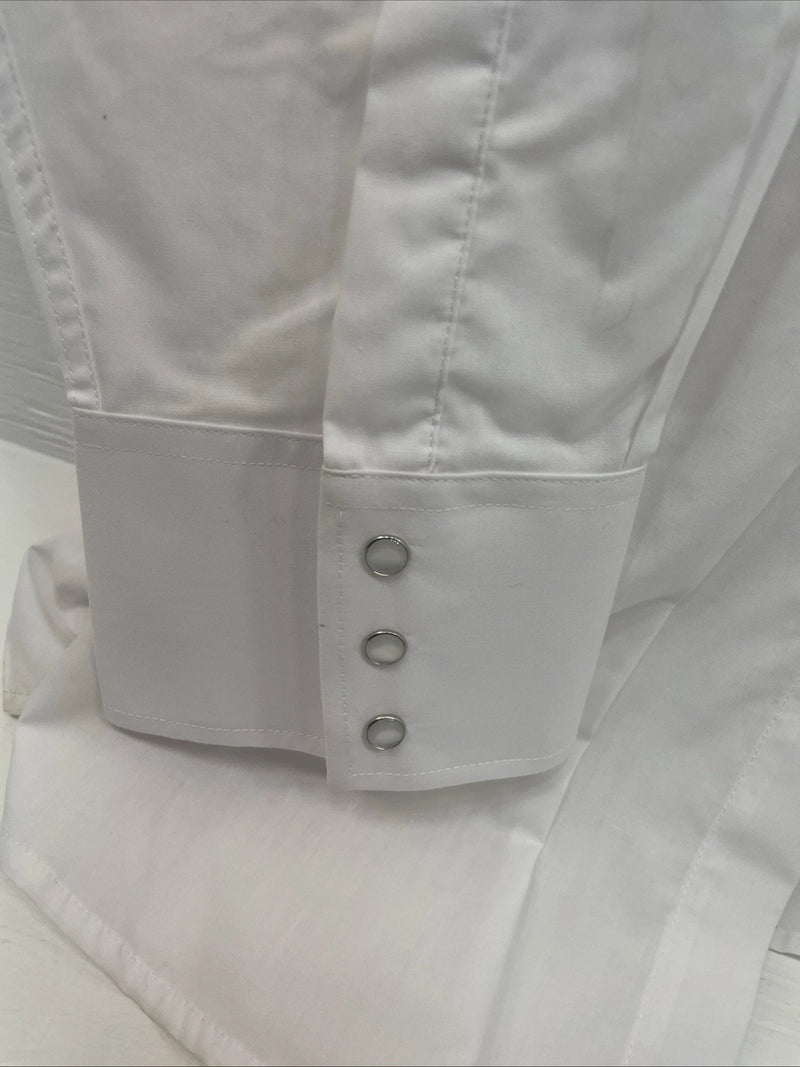 New Men’s White Horse White Long Sleeve Pearl Snap 4XL E-21
