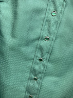 New Women’s Panhandle Slim Green Long Sleeve Pearl Snap Size 30 LL-58