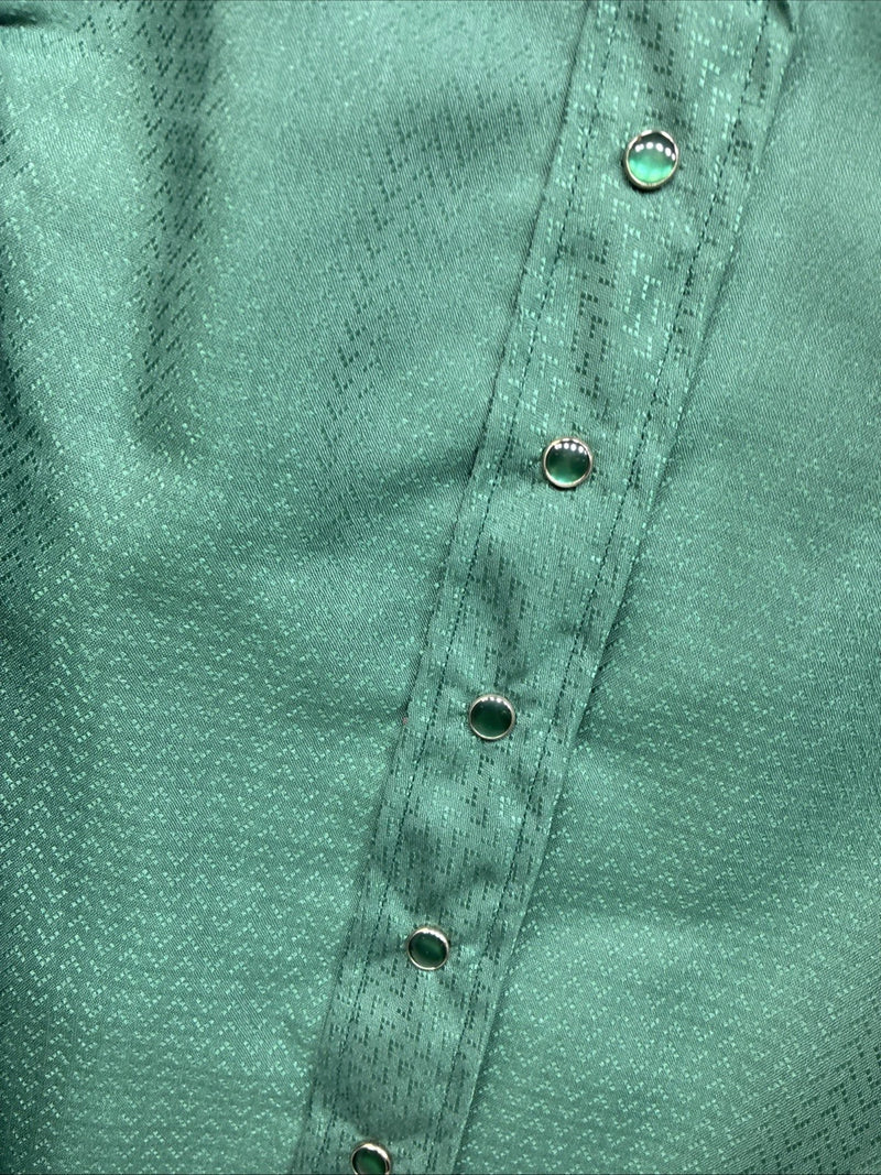 New Women’s Panhandle Slim Green Long Sleeve Pearl Snap Size 30 LL-58