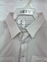 New Men’s H Bar C White Stripe Long Sleeve Pearl Snap 16.5 Large AA-38