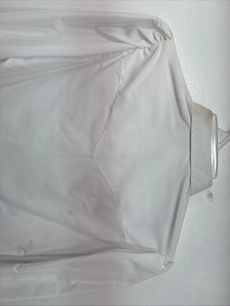 New Women’s H Bar C White Deigned Long Sleeve Pearl Snap Size 30 MM-62